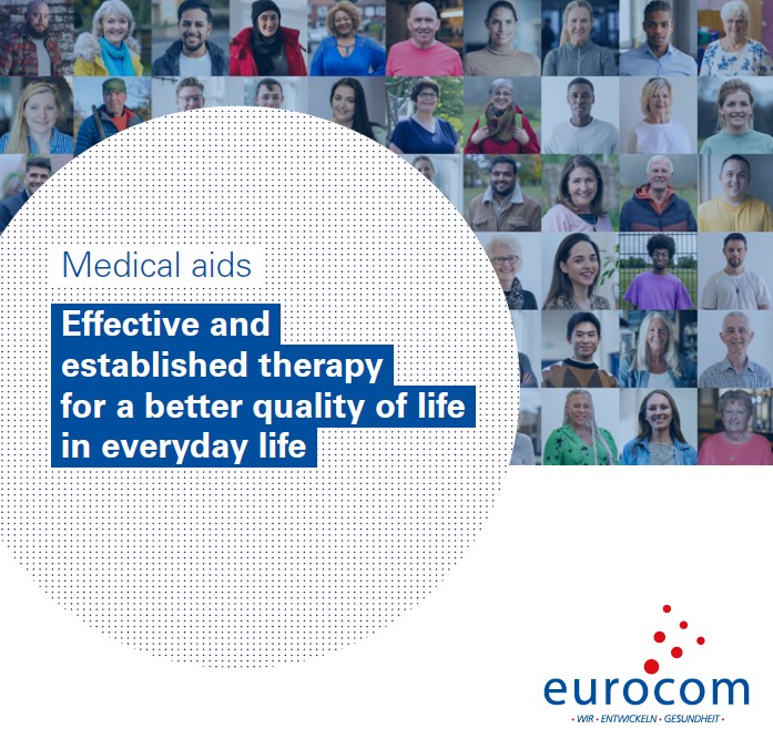 REPRESENTATIVE SURVEY ON THE USE AND
BENEFITS OF MEDICAL AIDS IN EVERYDAY LIFE
In 2014 and 2019, the association eurocom commissioned the Institut
für Demoskopie Allensbach (Allensbach Institute for Public Opinion
Research) to conduct a representative population survey to examine the
use, benefits and product quality of medical aids. The results were clear
and underlined the high value of these products in conservative therapy.
In order to identify possible changes in usage – including those caused by
the COVID-19 pandemic – and subjectively perceived benefits, eurocom
commissioned the Institut für Demoskopie Allensbach to conduct
another survey in early 2023. Around 1,300 users (aged 16 and above) of
medically prescribed compression stockings, orthopaedic shoe insoles,
support bandages and orthoses were included in the survey. The results
of this latest representative survey confirm that medically prescribed
medical aids play a crucial, indispensable role in patients’ everyday lives
and that users continue to rate the benefits of these aids highly. For
the majority of the survey participants, medical aids were a good way
to overcome the restrictions and shortages in medical care during the
COVID-19 pandemic.
This publication is a summary of the extensive data from the latest
survey conducted in January and February 2023. Questions were
asked about product use, the participants’ assessment of benefits,
product quality, and the support and advice provided by doctors
and specialist shops. The survey design and data collection method
are explained on page 40. Further information on medical aids and
their use for relevant indications and clinical pictures can be found at
www.eurocom-info.de.